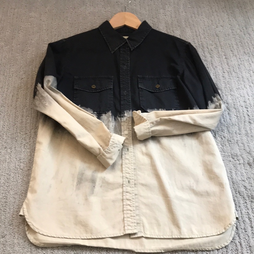 Current Elliot dip dyed button down